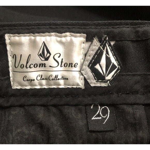 Volcom Stone Mens Size 29 Black Flat Front Casual Chino Shorts - Picture 3 of 5